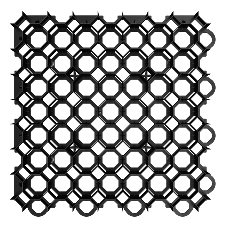 Rasengitter schwarz, 50x50x4 cm